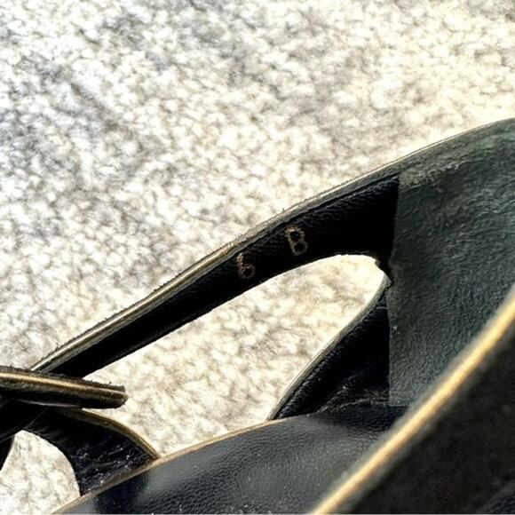 CHANEL Black Suede Tassel Lace Open Toe Heel Sandal IT 36 - Picture 10 of 14